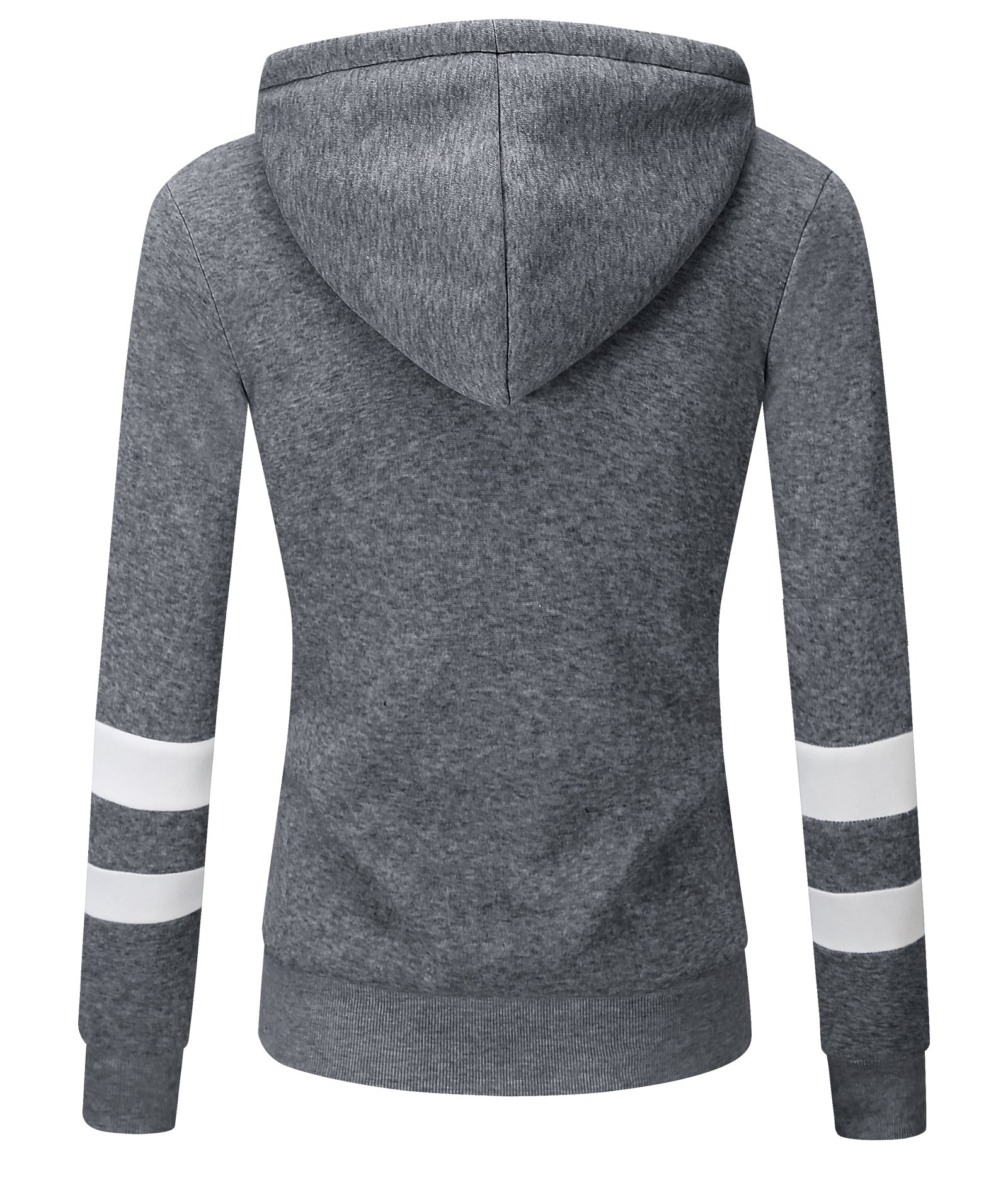 Women's Solid Color Full Zipper Fleece Hoodie-CEWFH01449