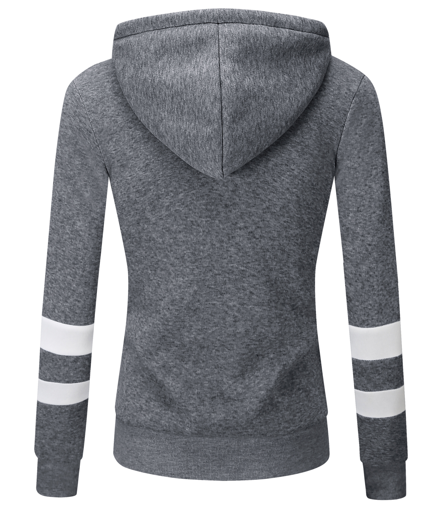 Women's Solid Color Full Zipper Fleece Hoodie-CEWFH01449