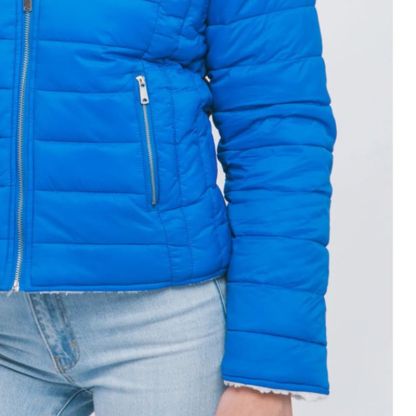 JACKETWVWomen's 20D Nylon Reversible Sherpa Puffer Down Jacket-LT-6975