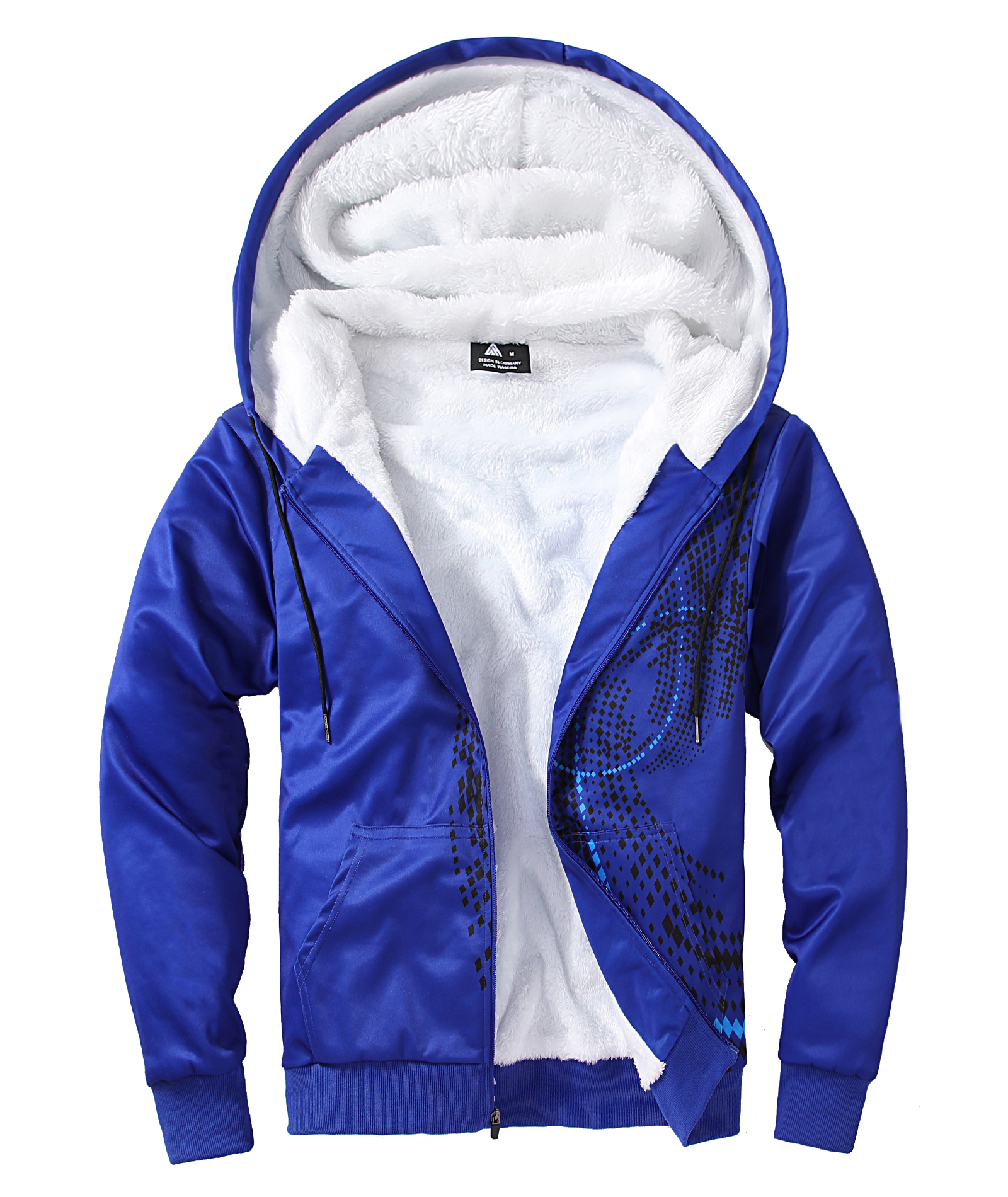 Men's Long Sleeve Full Zipper Winter Casual Hoodie-CFMWY00038