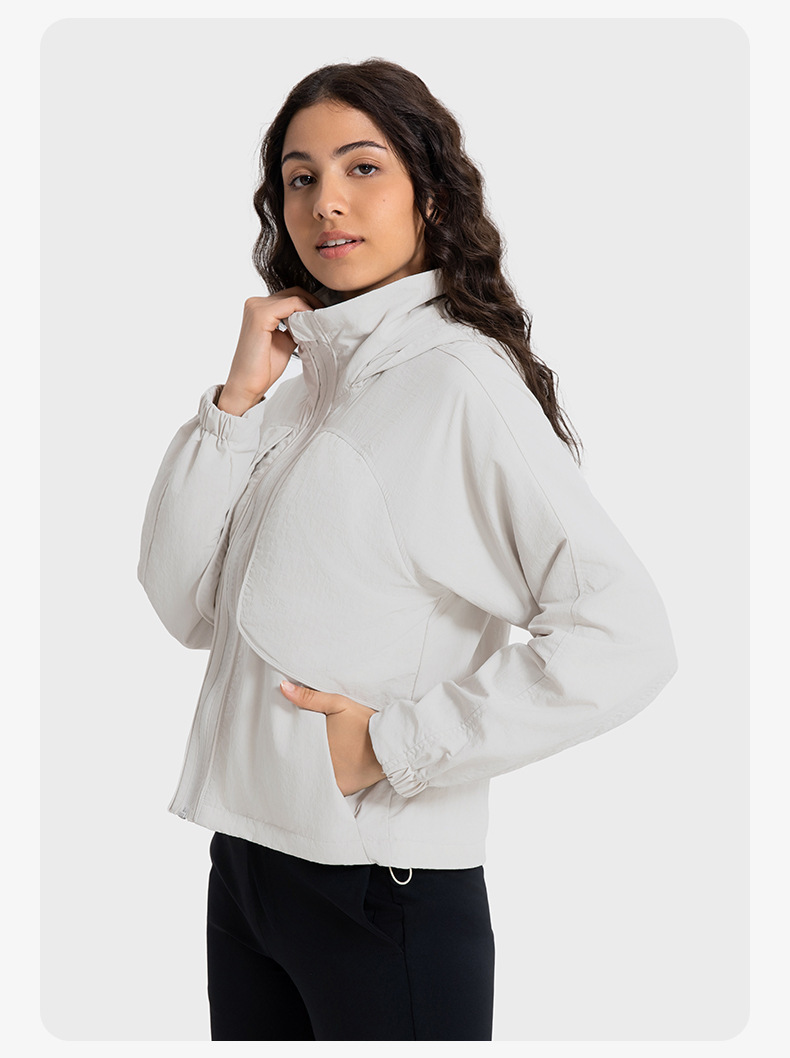 JACKETW Women Windproof Hooded Soft Shell Slim Fit Jacket DAW012