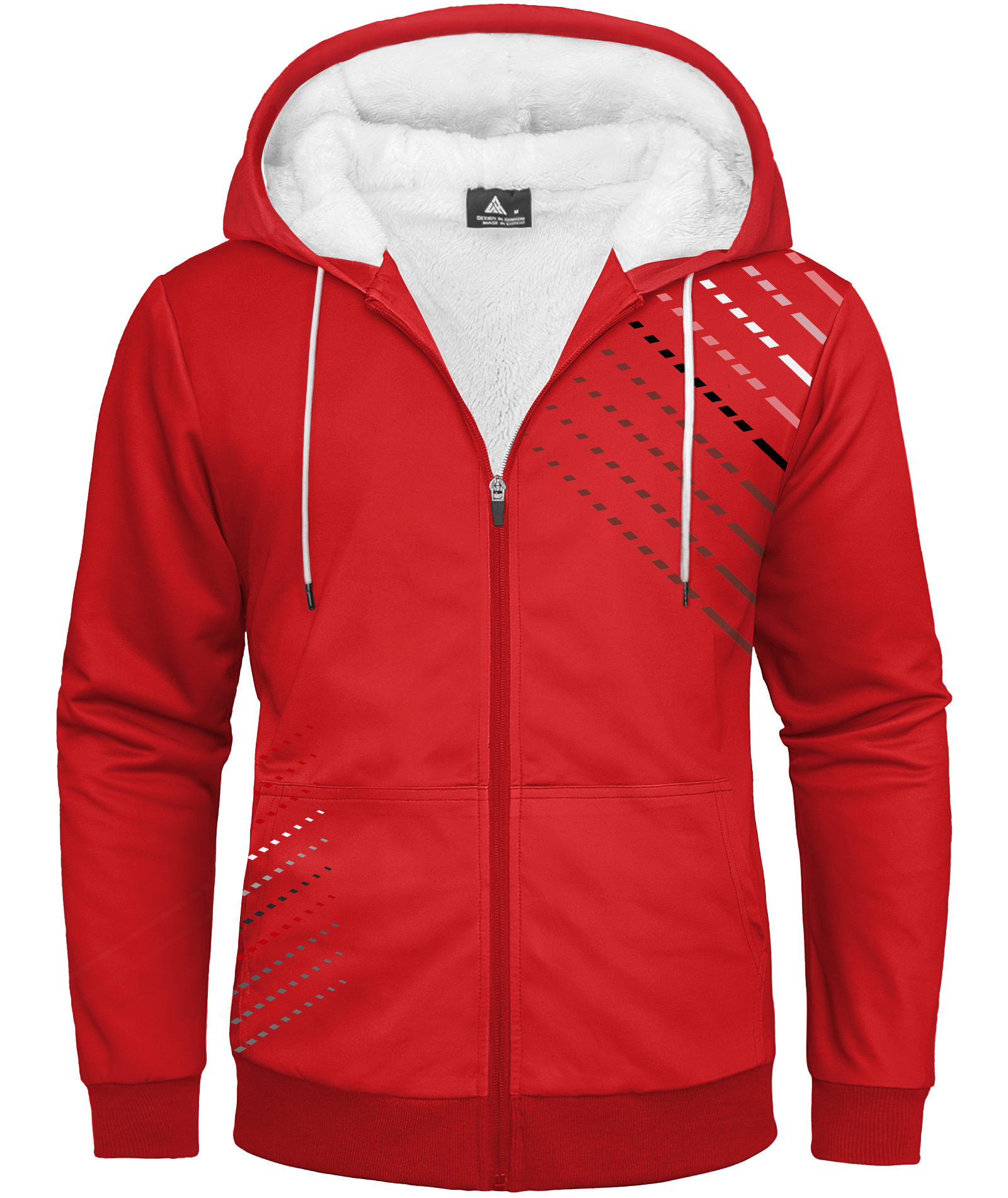 Men's Long Sleeve Printed Casual Fleece Hoodie-CFMWY00053