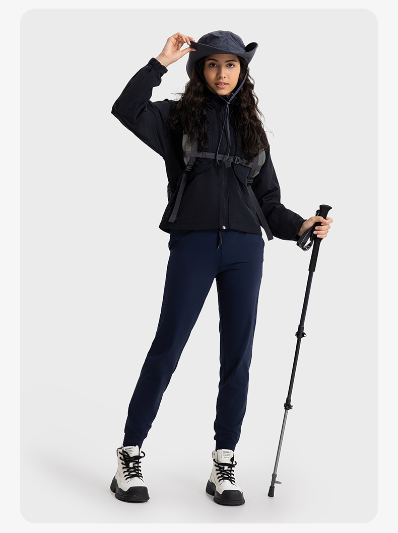 JACKETW Women Windproof Hooded Soft Shell Slim Fit Jacket DAW012