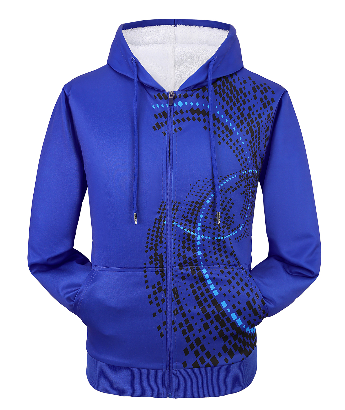 Men's Long Sleeve Full Zipper Winter Casual Hoodie-CFMWY00038
