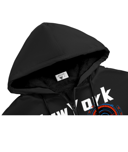 Men's Full Zipper Graphic Print Fleece Hoodie-CUMFH01420