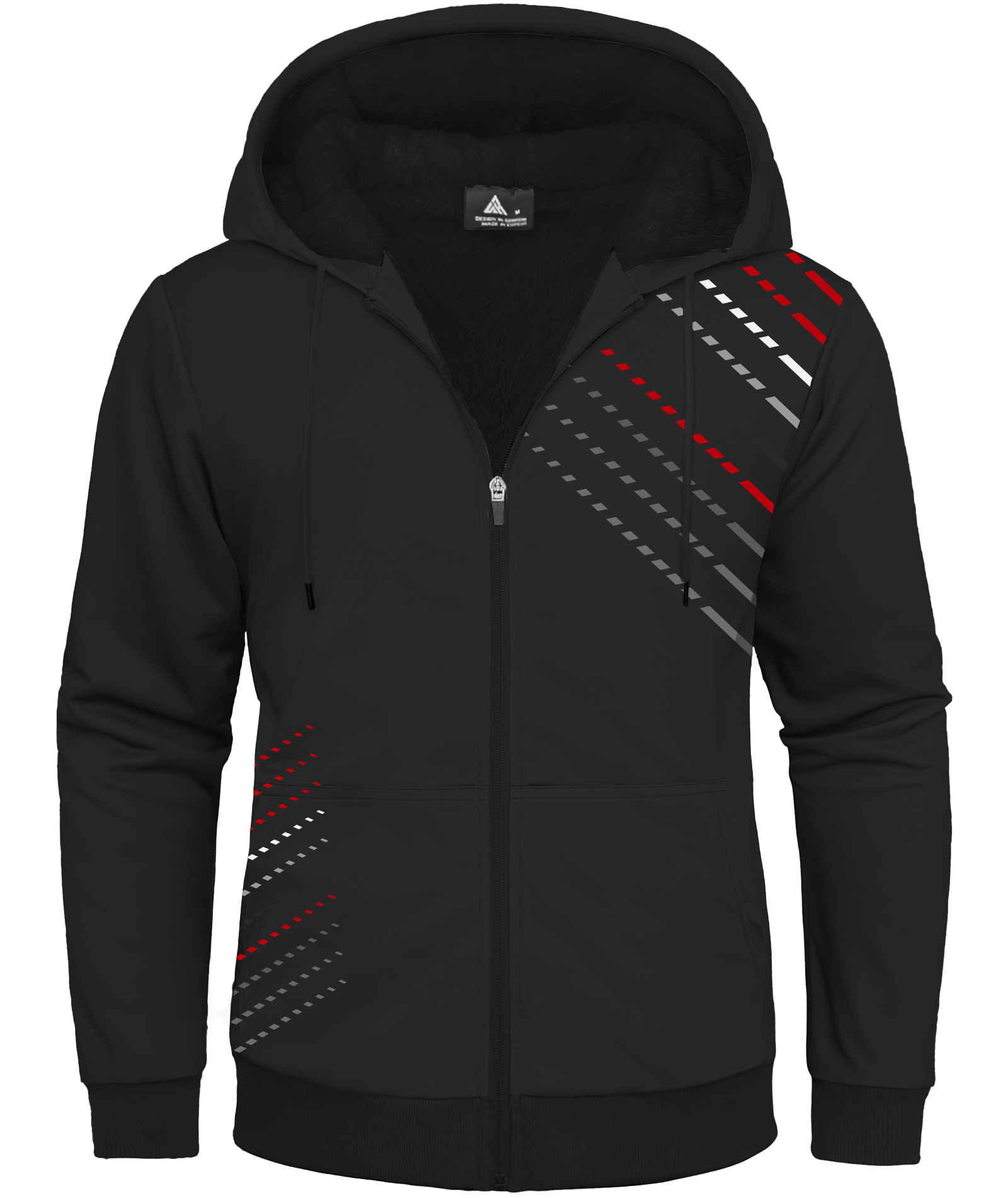 Men's Long Sleeve Printed Casual Fleece Hoodie-CFMWY00053