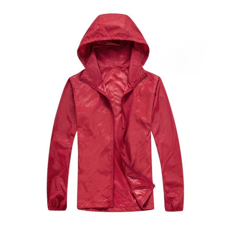 JACKETW Women's Lightweight Hooded Waterproof Track Rain Jacket-AMJK405-2