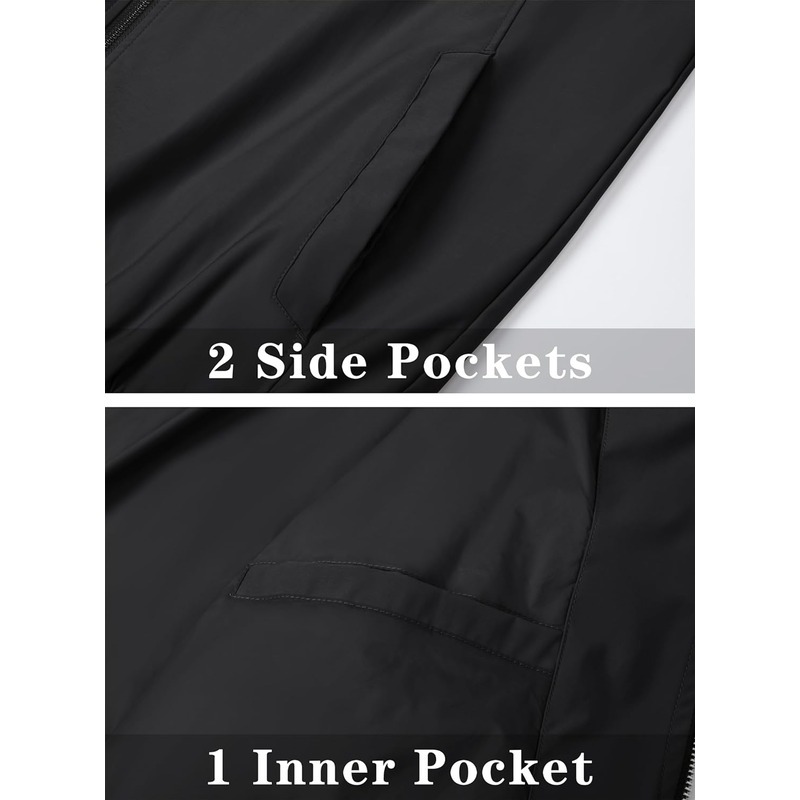 JACKETW Men's Bomber Lightweight Water Resistant Windbreaker Jacket-ZH105