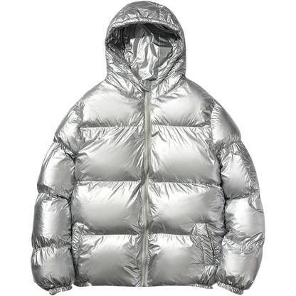 JACKETW Men's Hooded Thick Warm Cotton Colour Padded Shiny Jacket -ZH124
