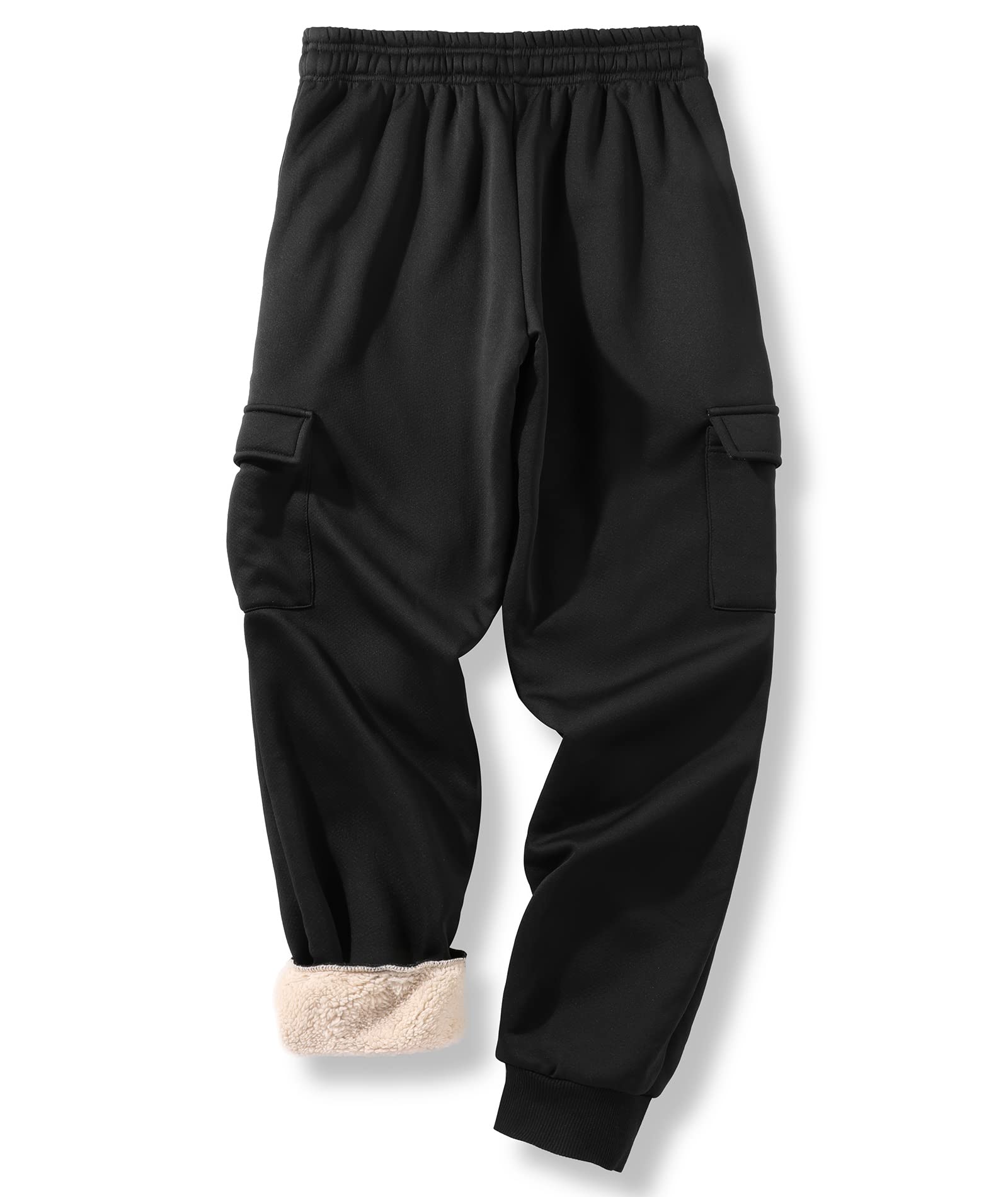 Men's Solid Color Drawstring Fleece Warm Sweatpant-CFMYD00002