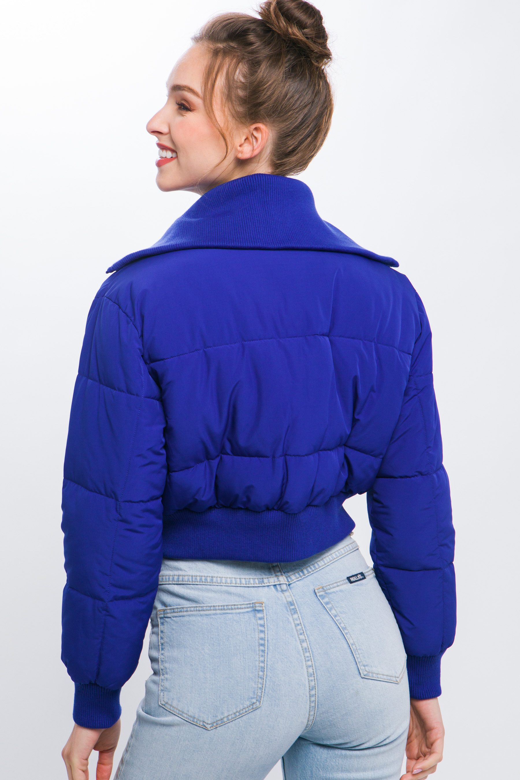 JACKETW Women's Pongee Short Cropped Puffer Jacket-LT-W-7011