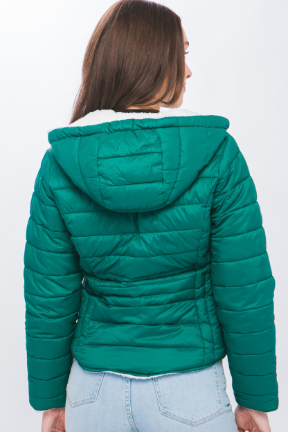 JACKETWVWomen's 20D Nylon Reversible Sherpa Puffer Jacket-LT-6975