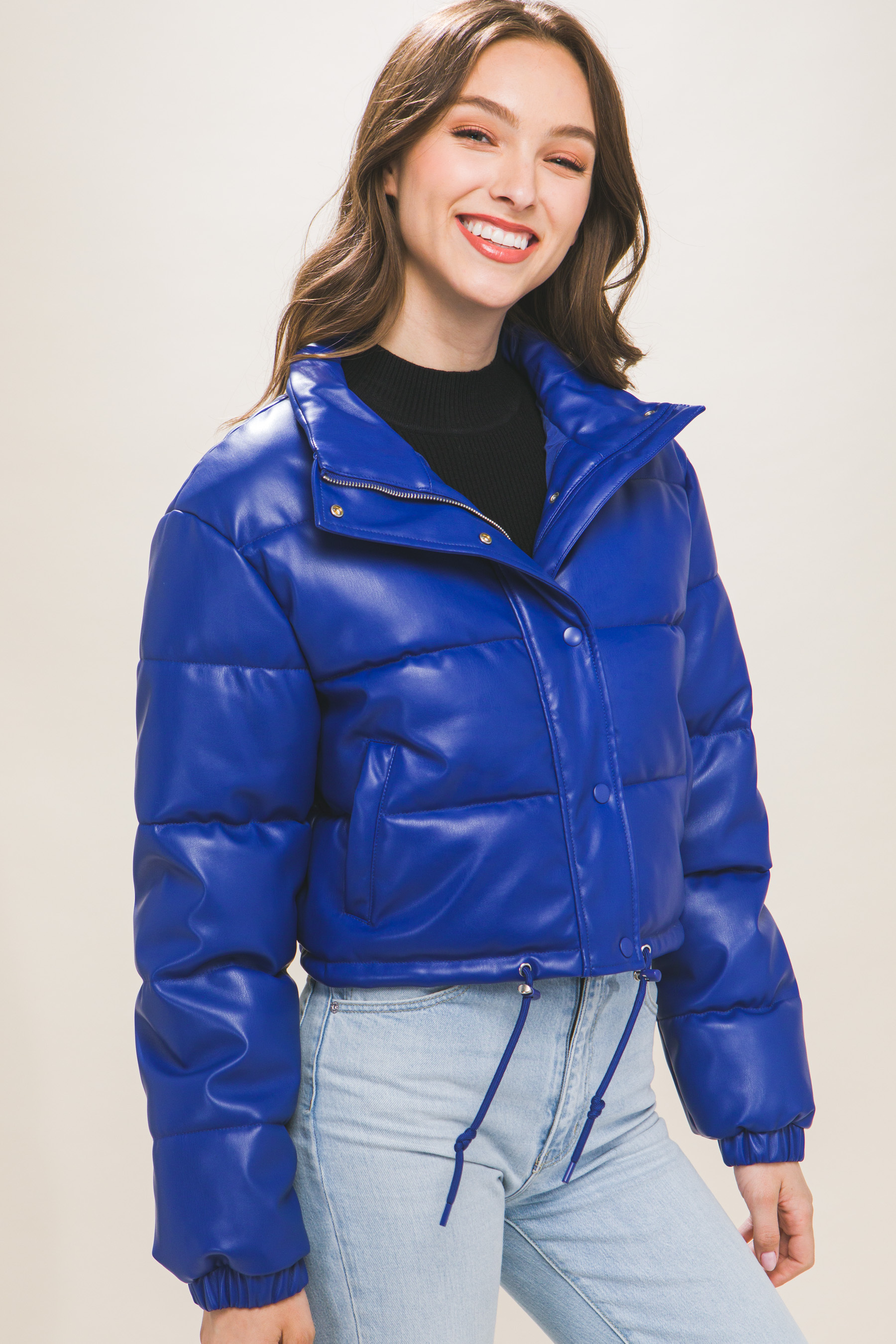 JACKETW Women's Short PU Jacket  LT-W-6107