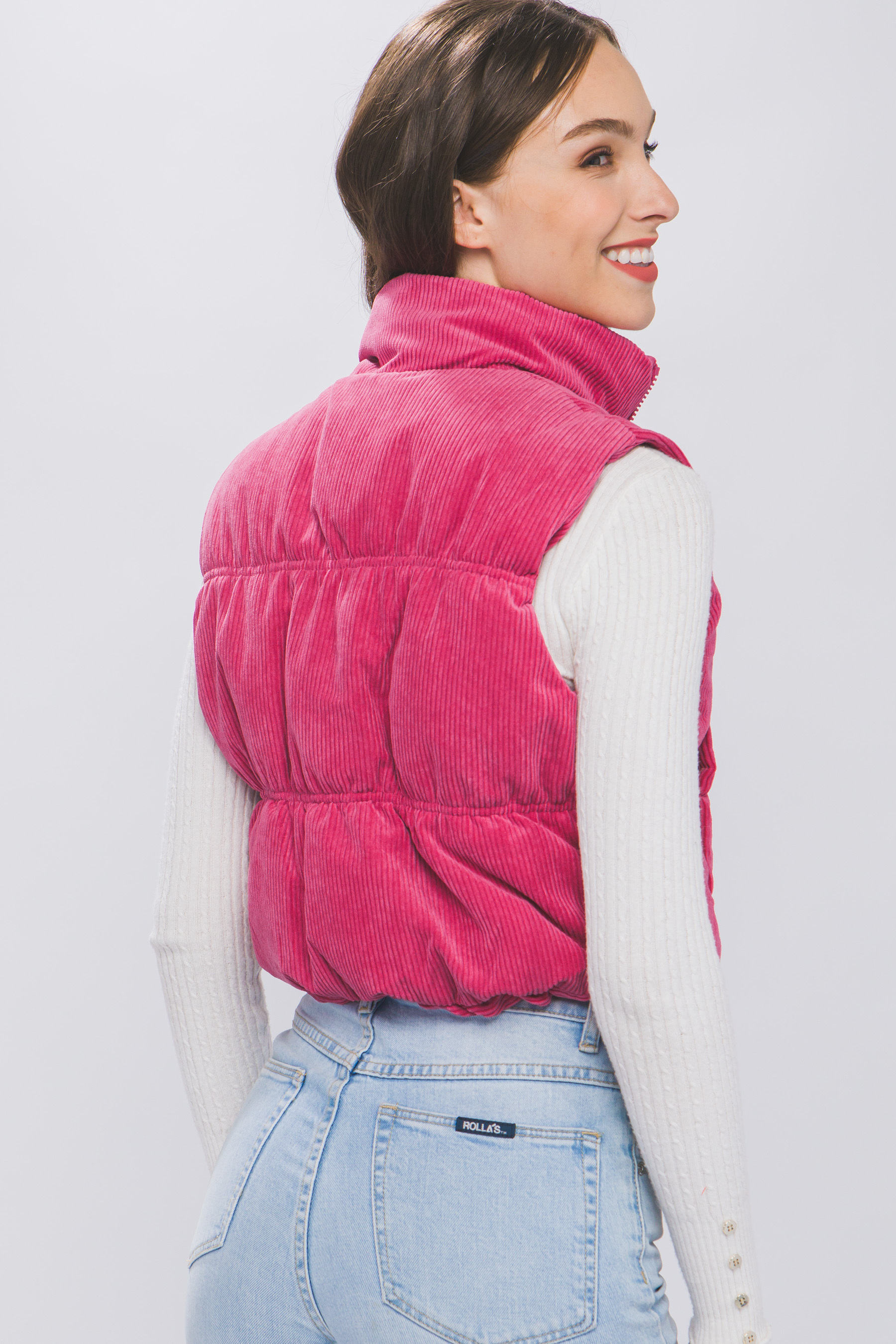 JACKETW Women's Corduroy Short Vest Jacket-  LT-W-6810 