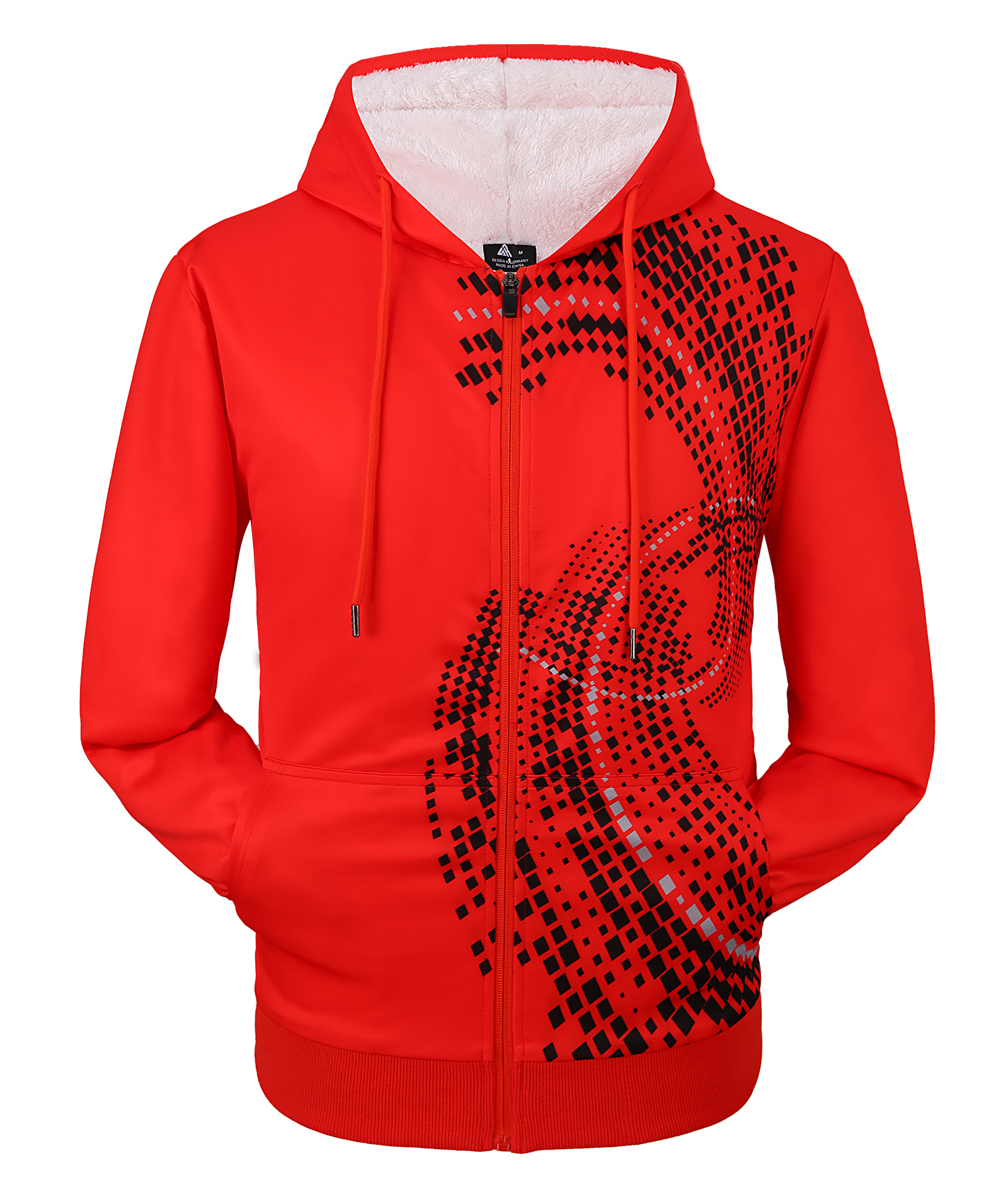 Men's Long Sleeve Full Zipper Winter Casual Hoodie-CFMWY00038