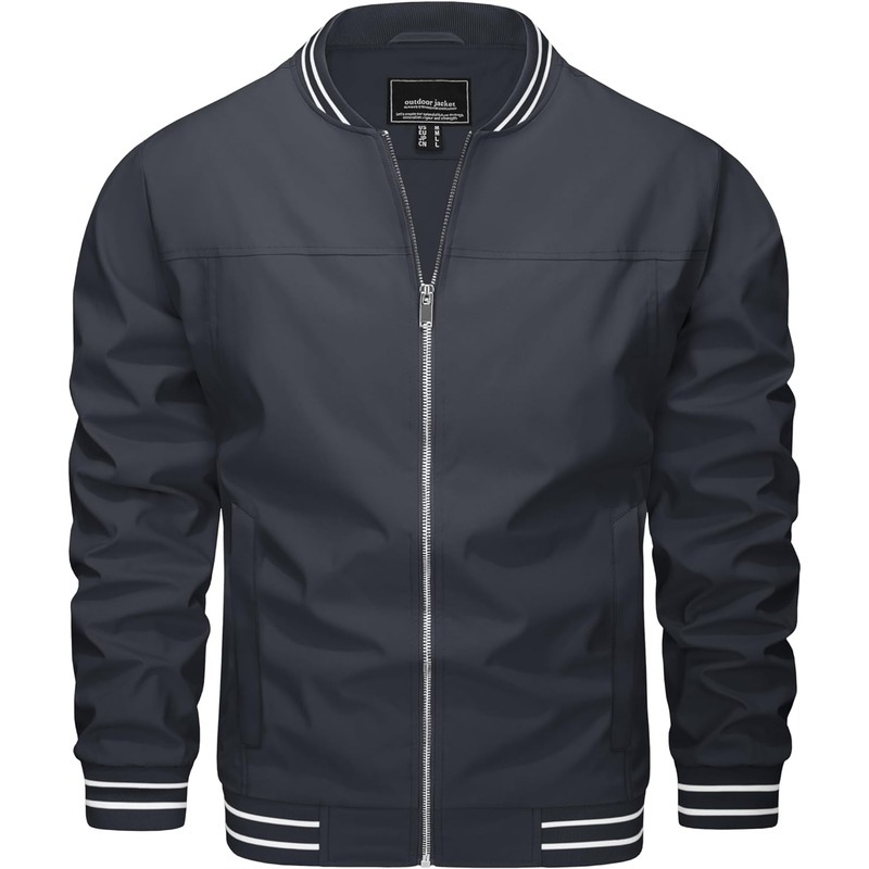 JACKETW Men's Bomber Lightweight Water Resistant Windbreaker Jacket-ZH105