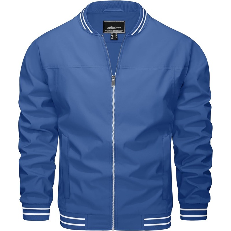 JACKETW Men's Bomber Lightweight Water Resistant Windbreaker Jacket-ZH105