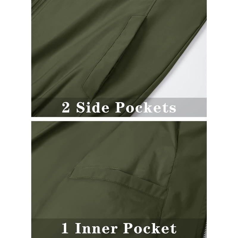 JACKETW Men's Bomber Lightweight Water Resistant Windbreaker Jacket-ZH105