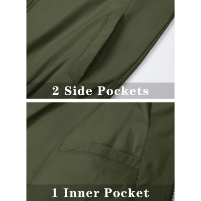 JACKETW Men's Bomber Lightweight Water Resistant Windbreaker Jacket-ZH105