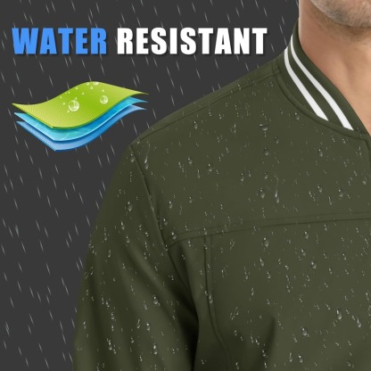 JACKETW Men's Bomber Lightweight Water Resistant Windbreaker Jacket-ZH105