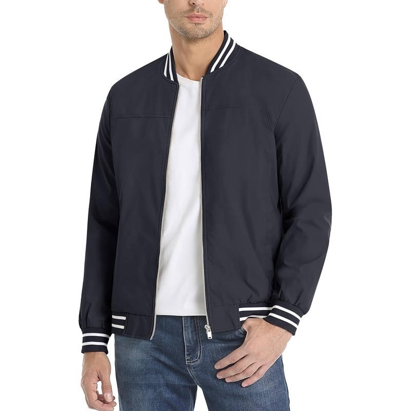 JACKETW Men's Bomber Lightweight Water Resistant Windbreaker Jacket-ZH105