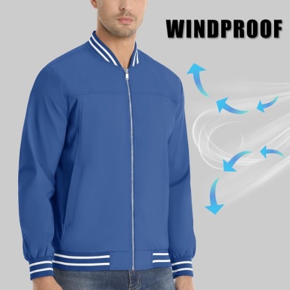 JACKETW Men's Bomber Lightweight Water Resistant Windbreaker Jacket-ZH105