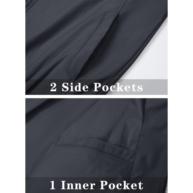 JACKETW Men's Bomber Lightweight Water Resistant Windbreaker Jacket-ZH105