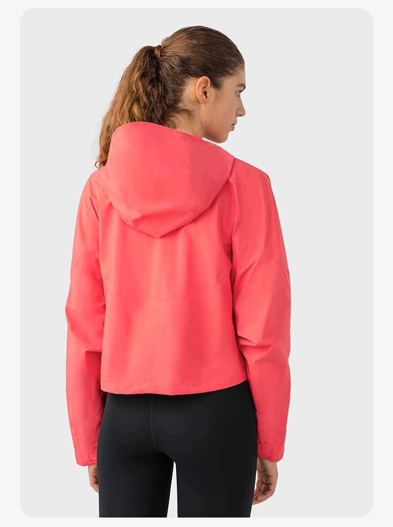 JACKETW Women Outdoor Sports Loose Casual Running Fitness Hooded Jacket DAW013