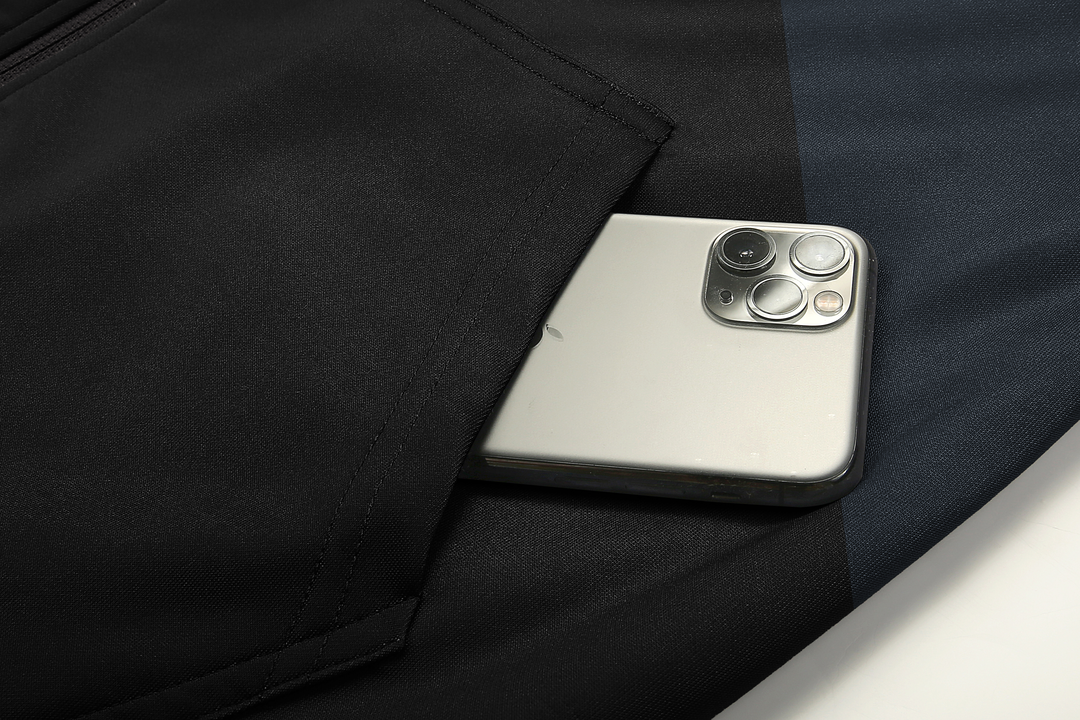 Men's Full Zipper Color Block Casual Fleece Hoodie-CFMWY00056