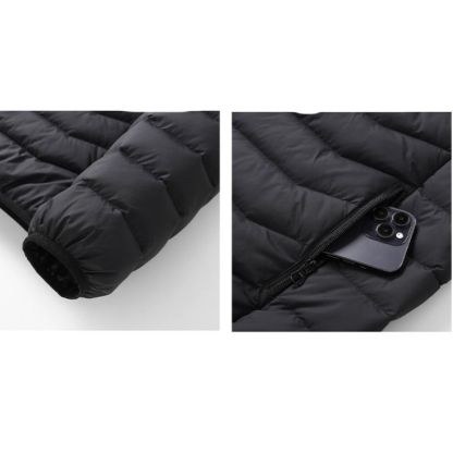 JACKETW Men's Electric Heating Lightweight Winter Hooded Ski Jacket -ZH1001