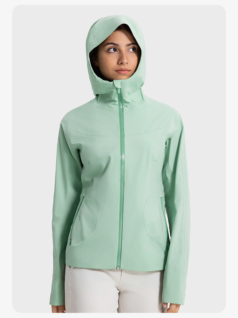 JACKETW Women Sports Jacket Windproof Waterproof and Breathable Hooded Jacket DAW044