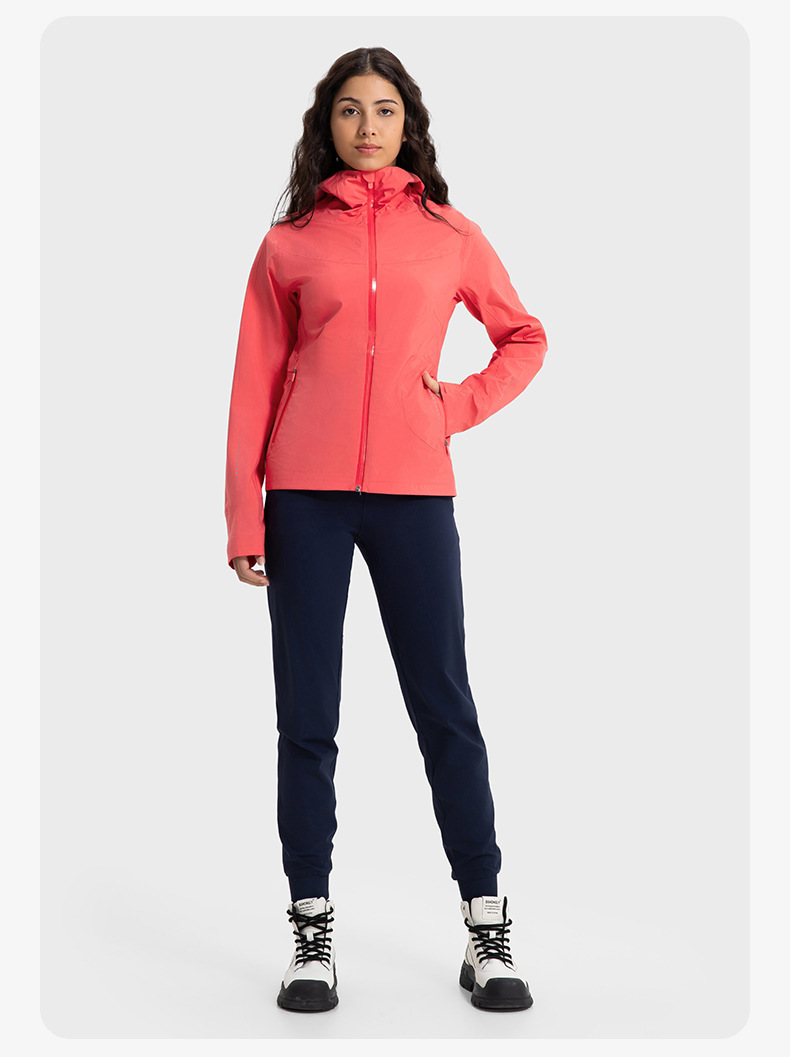 JACKETW Women Sports Jacket Windproof Waterproof and Breathable Hooded Jacket DAW044