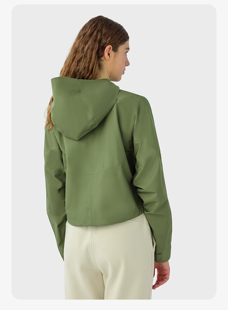 JACKETW Women Outdoor Sports Loose Casual Running Fitness Hooded Jacket DAW013