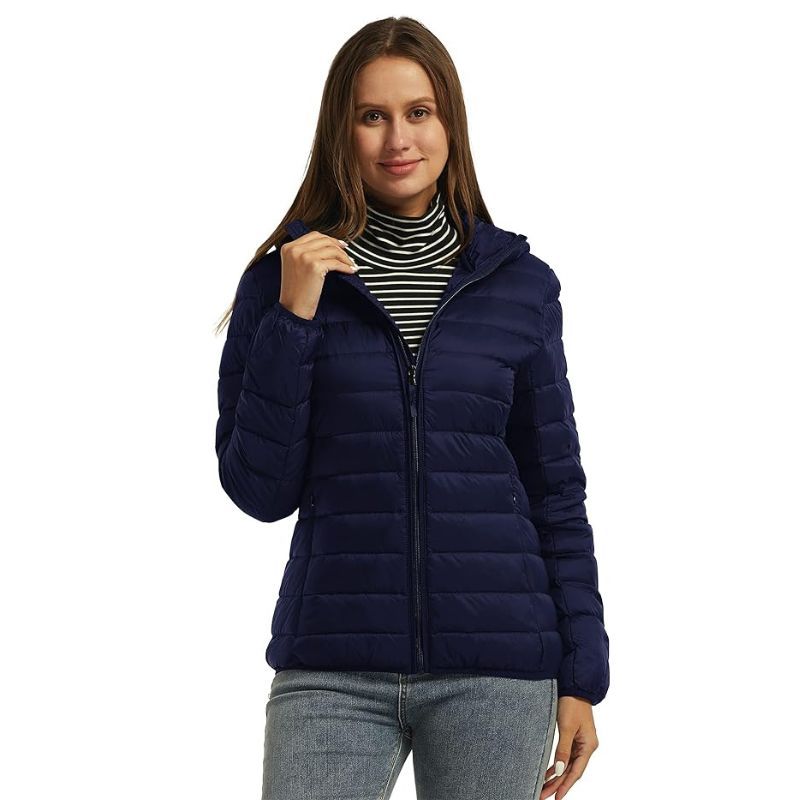 JACKETW Women's Full Zip Lightweight Winter Down Jacket-DJ19005