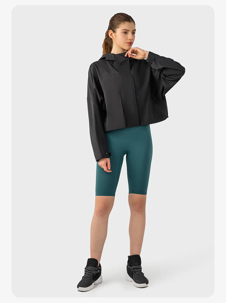 JACKETW Women Outdoor Sports Loose Casual Running Fitness Hooded Jacket DAW013