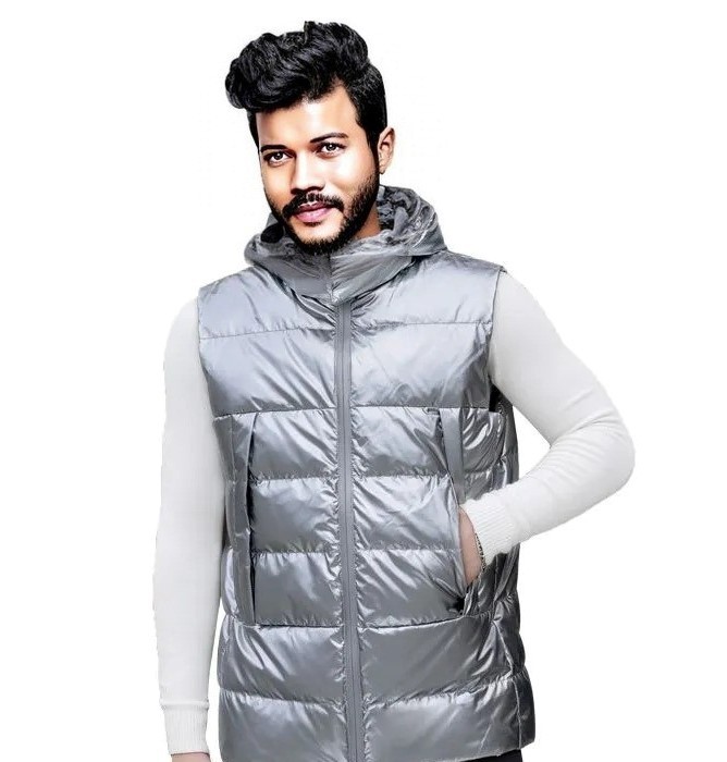 JACKETW Men's Fashion Hooded Vest Winter Casual Warm Vest Jacket -ZH121