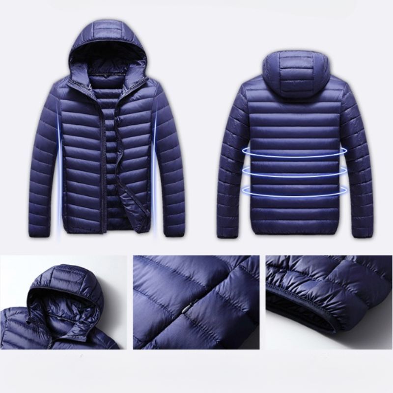 JACKETW Men's Winter Slim Fit  Hood Casual Slim Down Jacket -ZH126