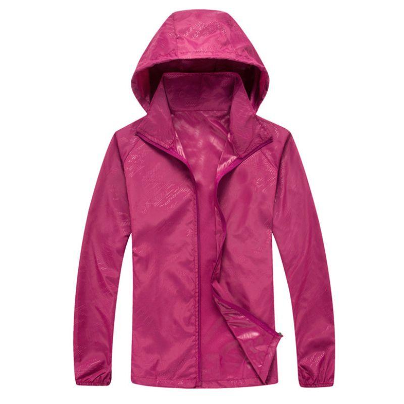 JACKETW Women's Lightweight Hooded Waterproof Track Rain Jacket-AMJK405-2