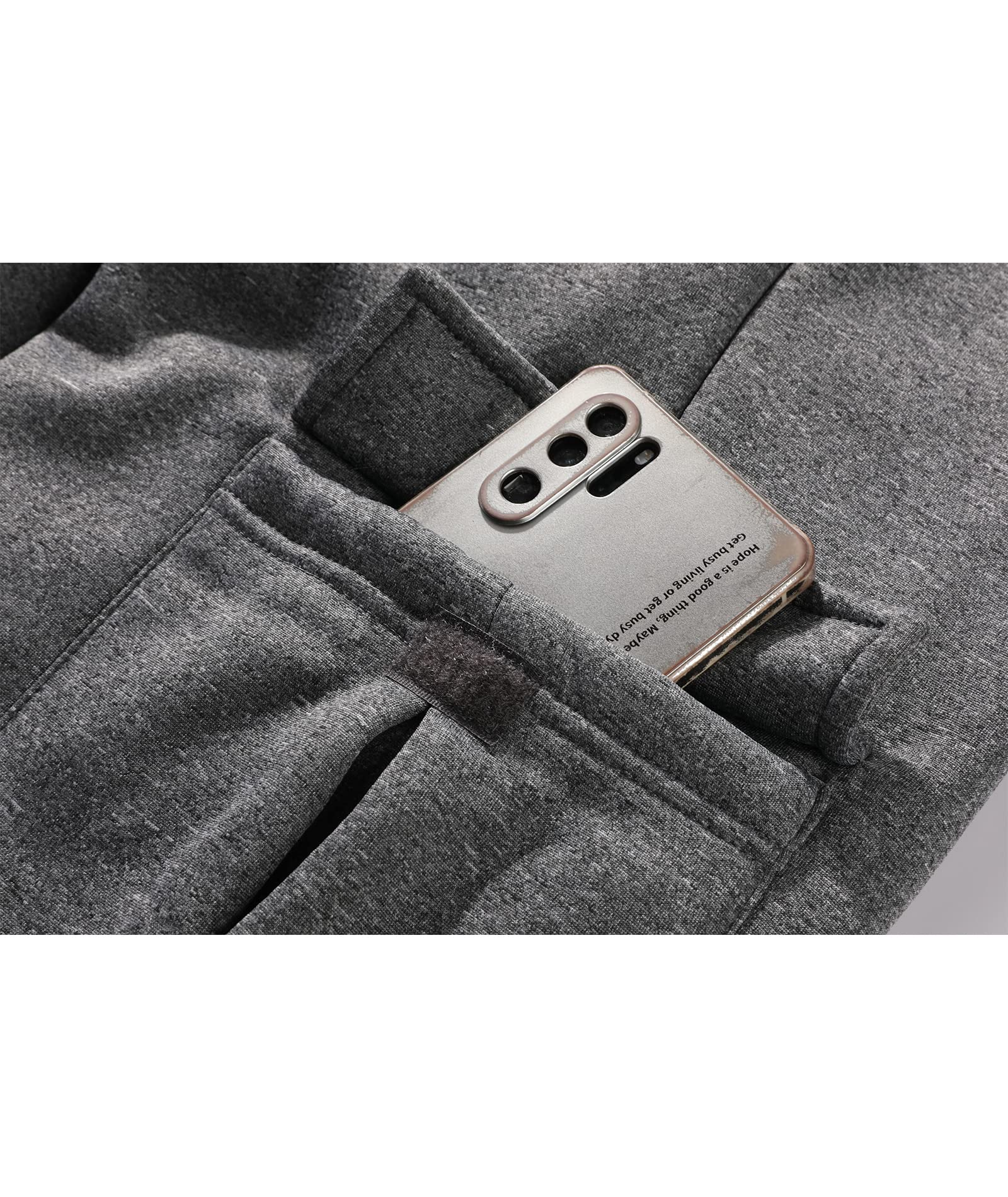 Men's Multi Pockets Fleece Warm SweatPant-CFMGK00021