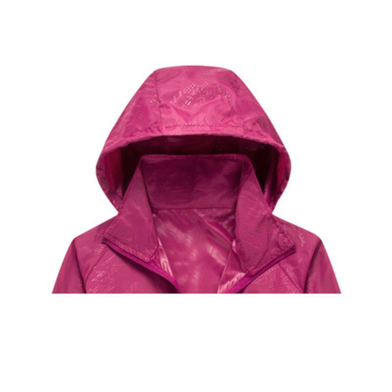 JACKETW Women's Lightweight Hooded Waterproof Track Rain Jacket-AMJK405-2