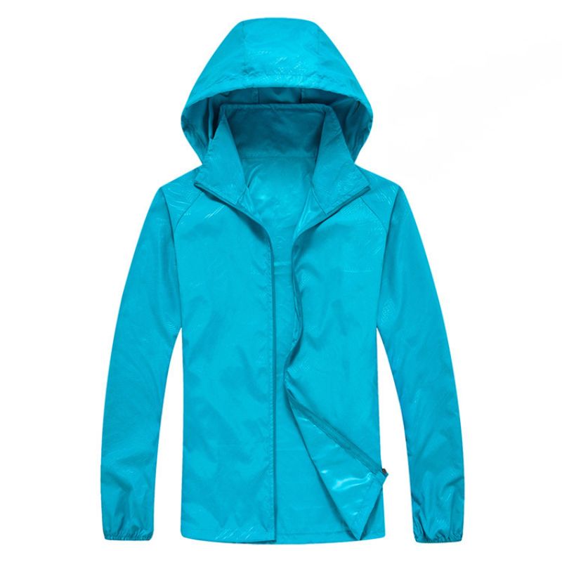 JACKETW Women's Lightweight Hooded Waterproof Track Rain Jacket-AMJK405-2