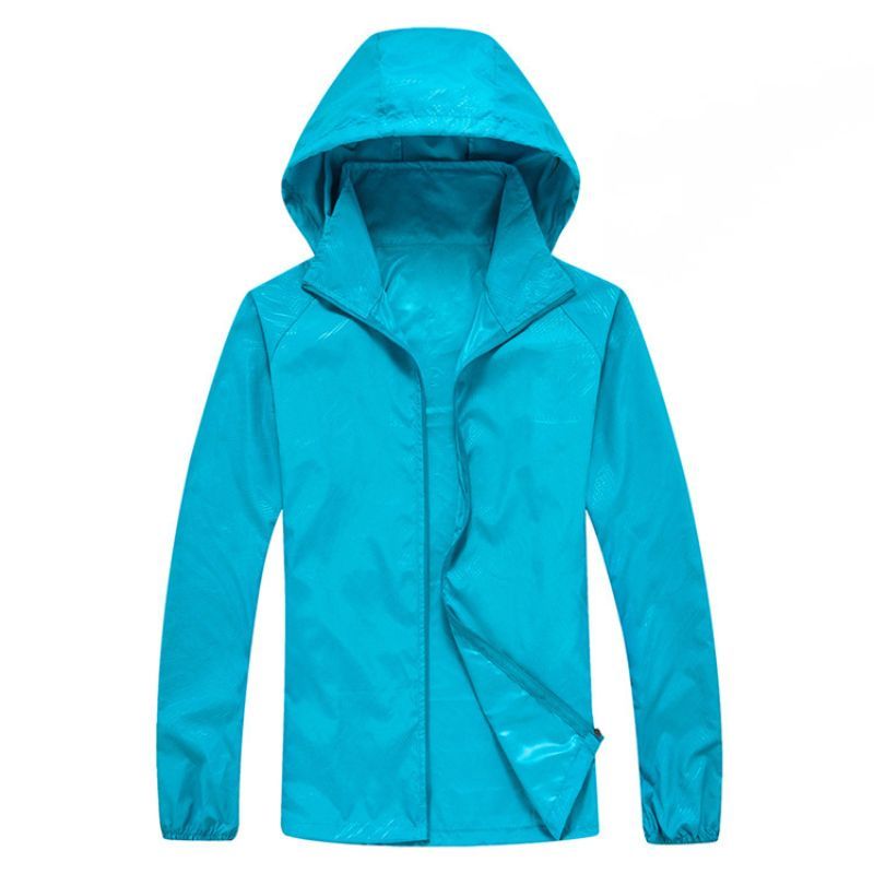 JACKETW Women's Lightweight Hooded Waterproof Track Rain Jacket-AMJK405-2