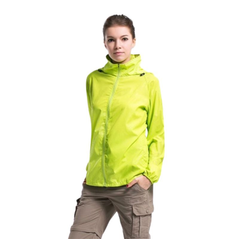 JACKETW Women's Lightweight Hooded Waterproof Track Rain Jacket-AMJK405-2