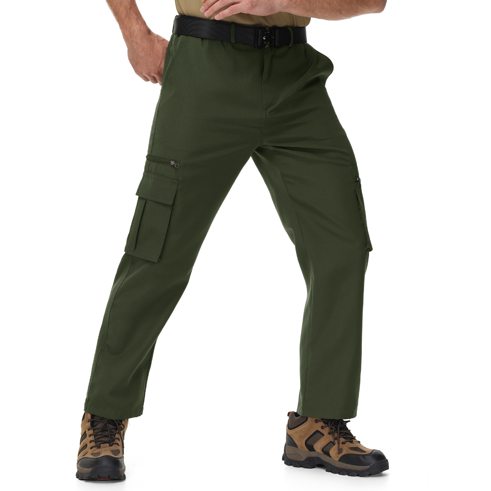 Men's Solid Color Loose Fit Casual Cargo Pant-TUMCP04017
