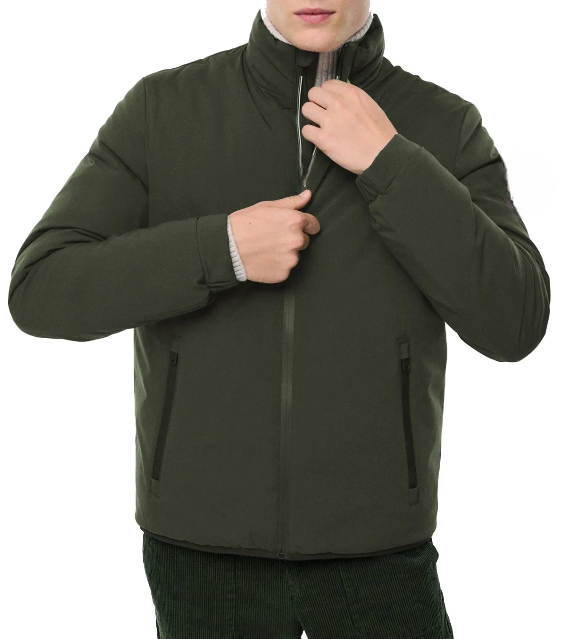 JACKETW Men's Padded Reversible Bomber Jacket-MJ2304