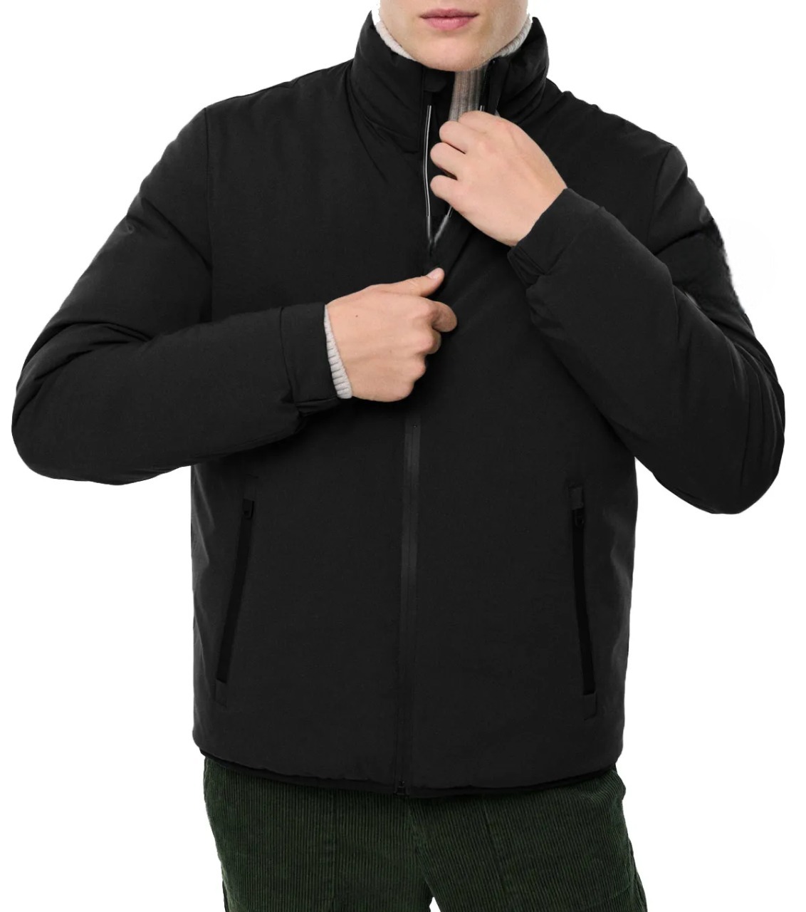 JACKETW Men's Padded Reversible Bomber Jacket-MJ2304