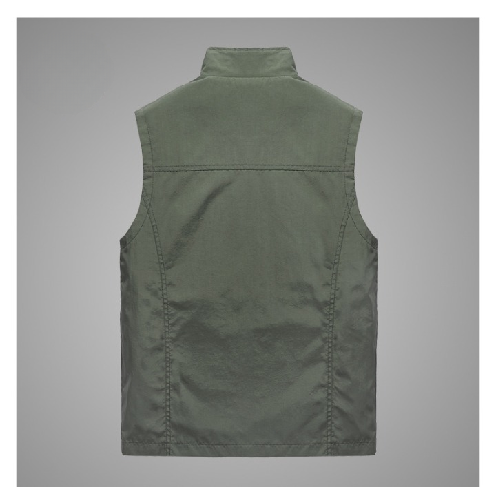JACKETW Men's Sleeveless Solid Vest Jacket-CAL10021