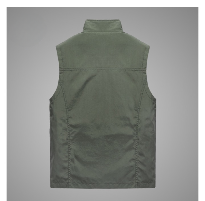 JACKETW Men's Sleeveless Solid Vest Jacket-CAL10021