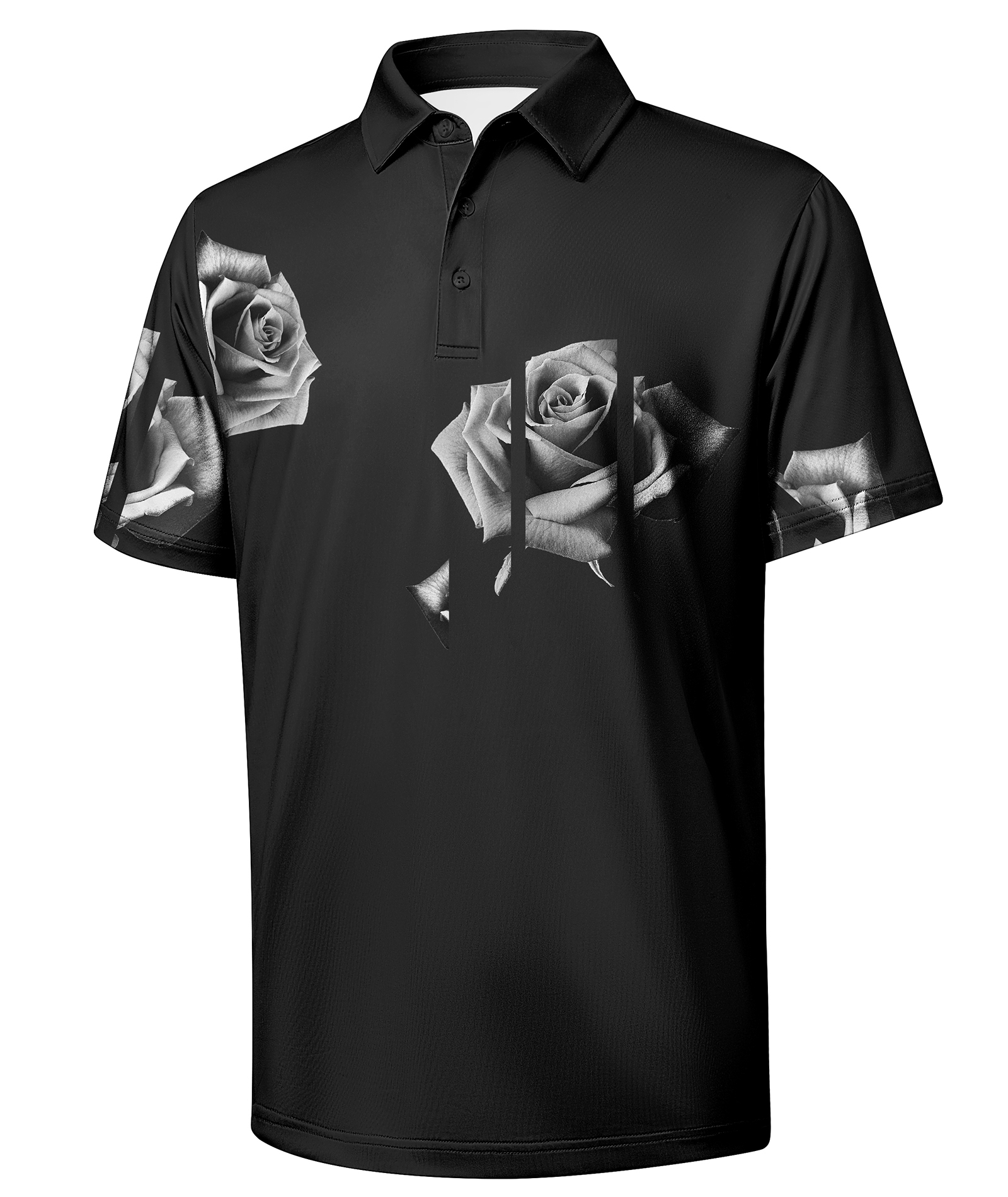 Men's Button Up Moisture Wicking Casual Polo Shirt-CUMPO03127