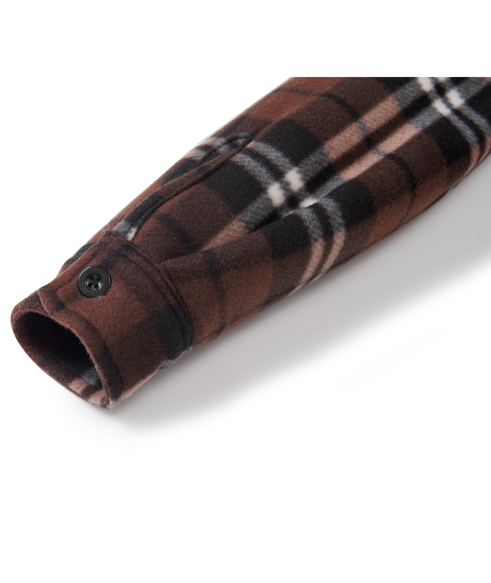 Men's Long Sleeve Full Zipper Fleece Plaid Hoodie-CFMGF00001